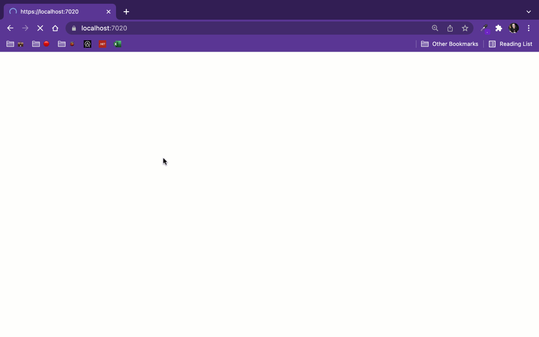 Navegador exibindo um array JSON que recebe números um a um, demonstrando o streaming com IAsyncEnumerable no ASP.NET 6