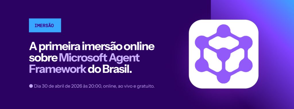 Banner da Imersão Microsoft Agent Framework do balta.io sobre como criar um agente de IA com .NET