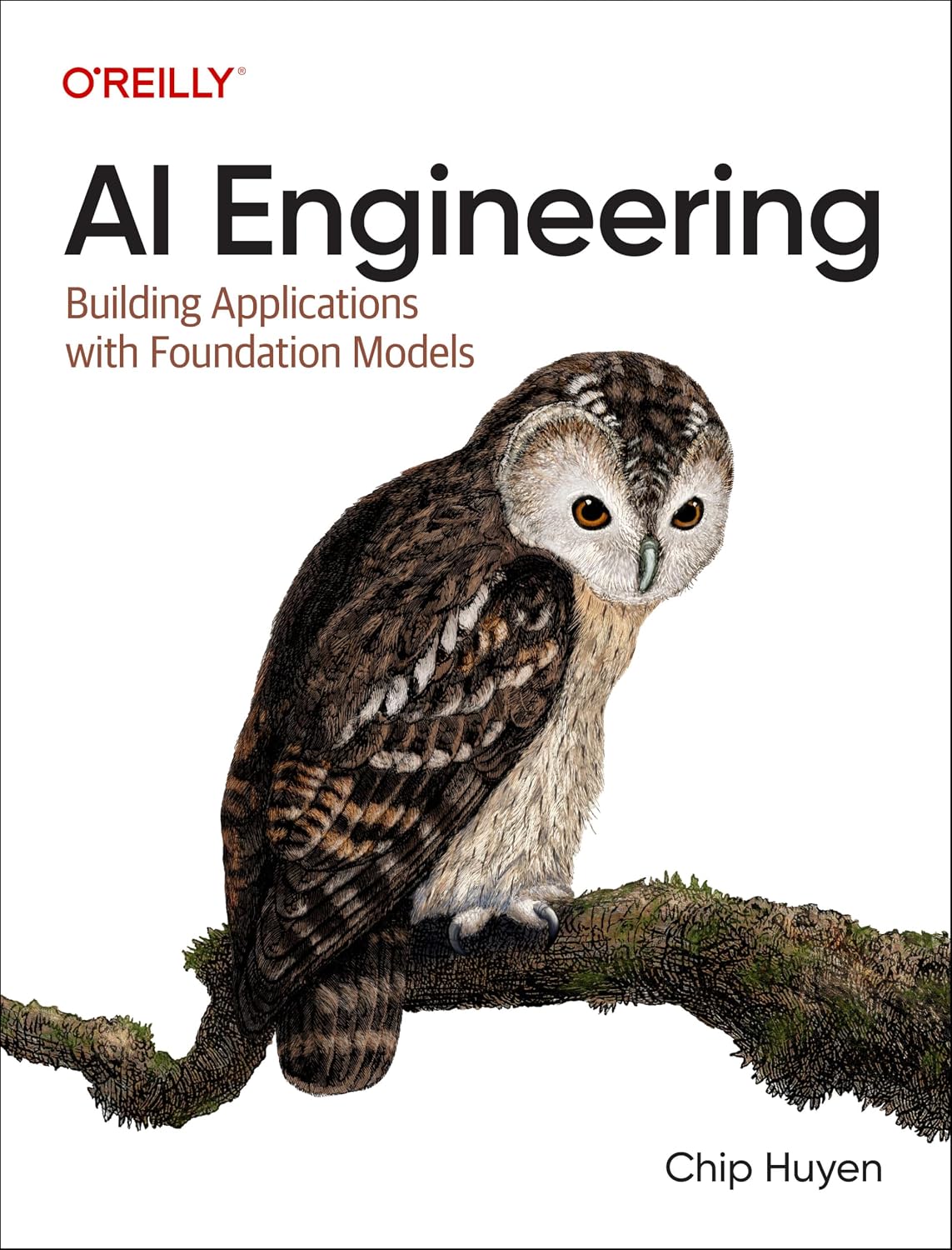 Capa do livro AI Engineering, de Chip Huyen, primeiro da lista de livros de engenharia de IA