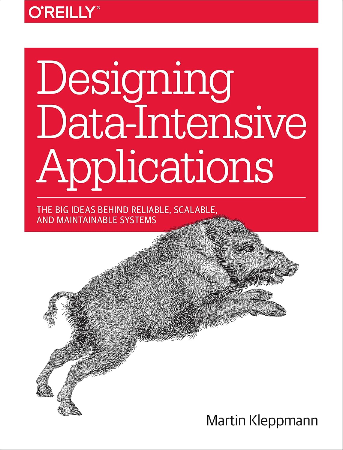 Capa do livro Designing Data-Intensive Applications, de Martin Kleppmann, base de sistemas na trilha de livros de engenharia de IA