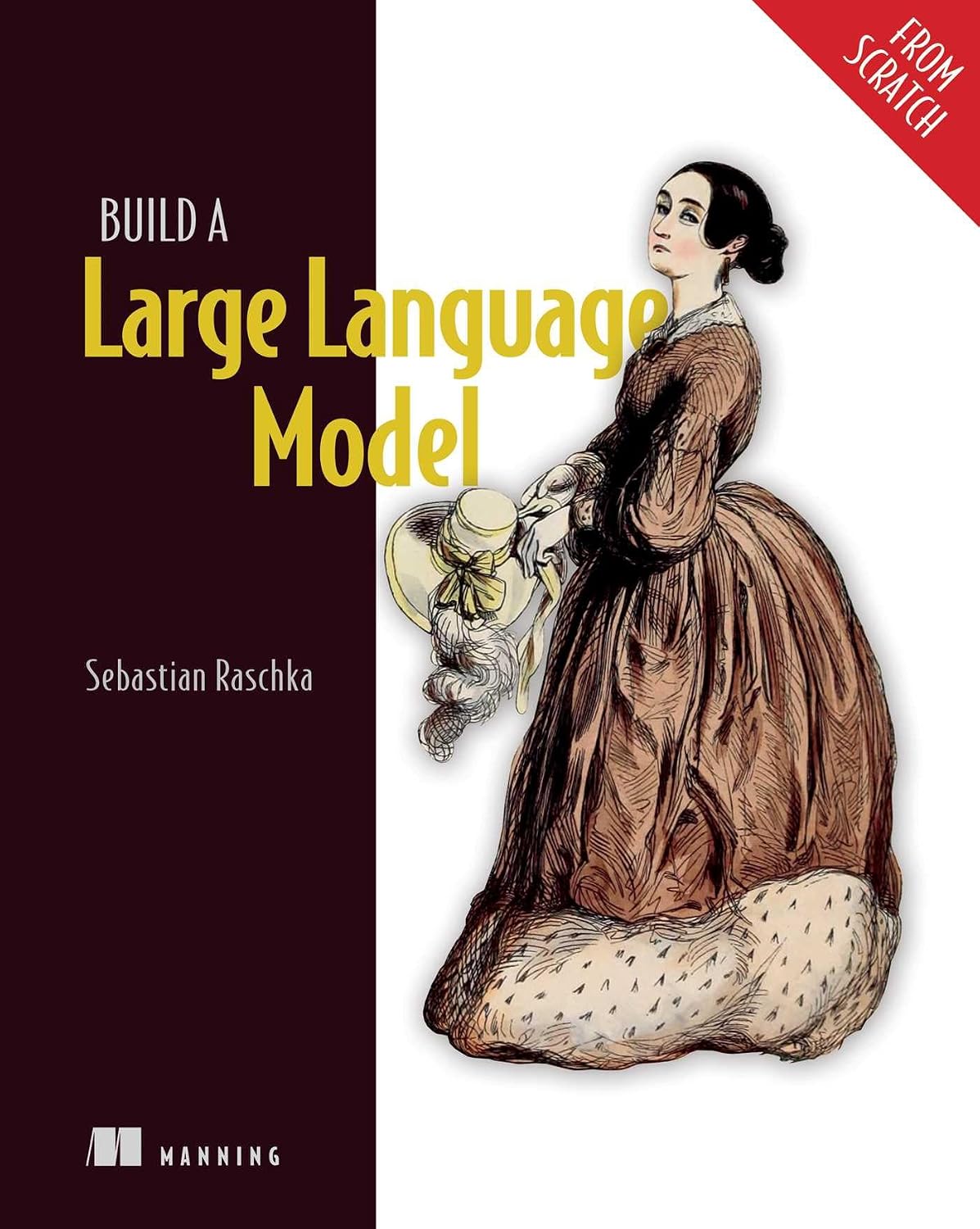 Capa do livro Build a Large Language Model (From Scratch), de Sebastian Raschka, último da trilha de livros de engenharia de IA