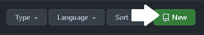 Tela de criação de um novo repositório no GitHub, com o campo de nome preenchido e o botão Create repository
