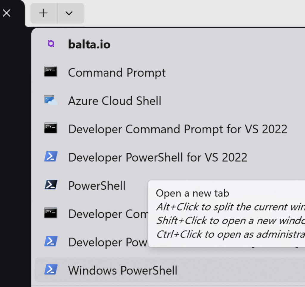 Windows Terminal - balta